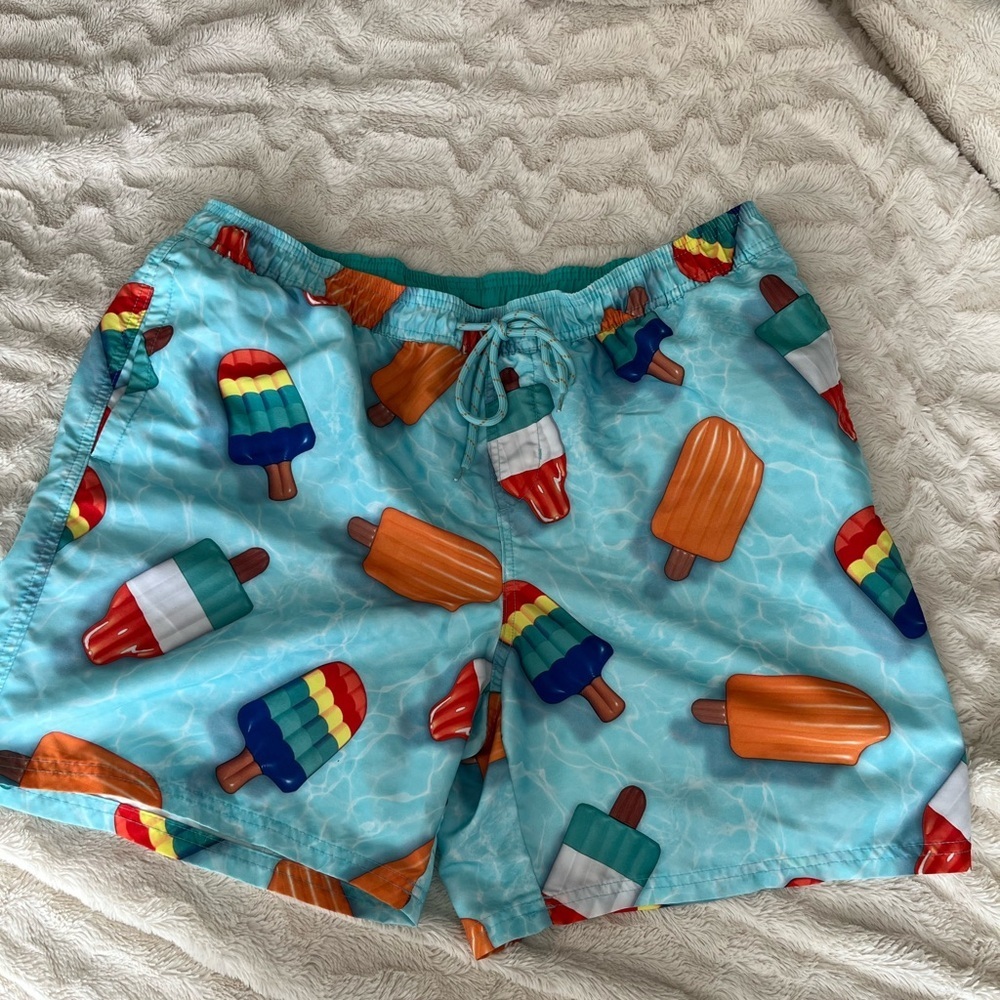 No Boundaries Turquoise Mesh Swim Shorts XL (40-42)